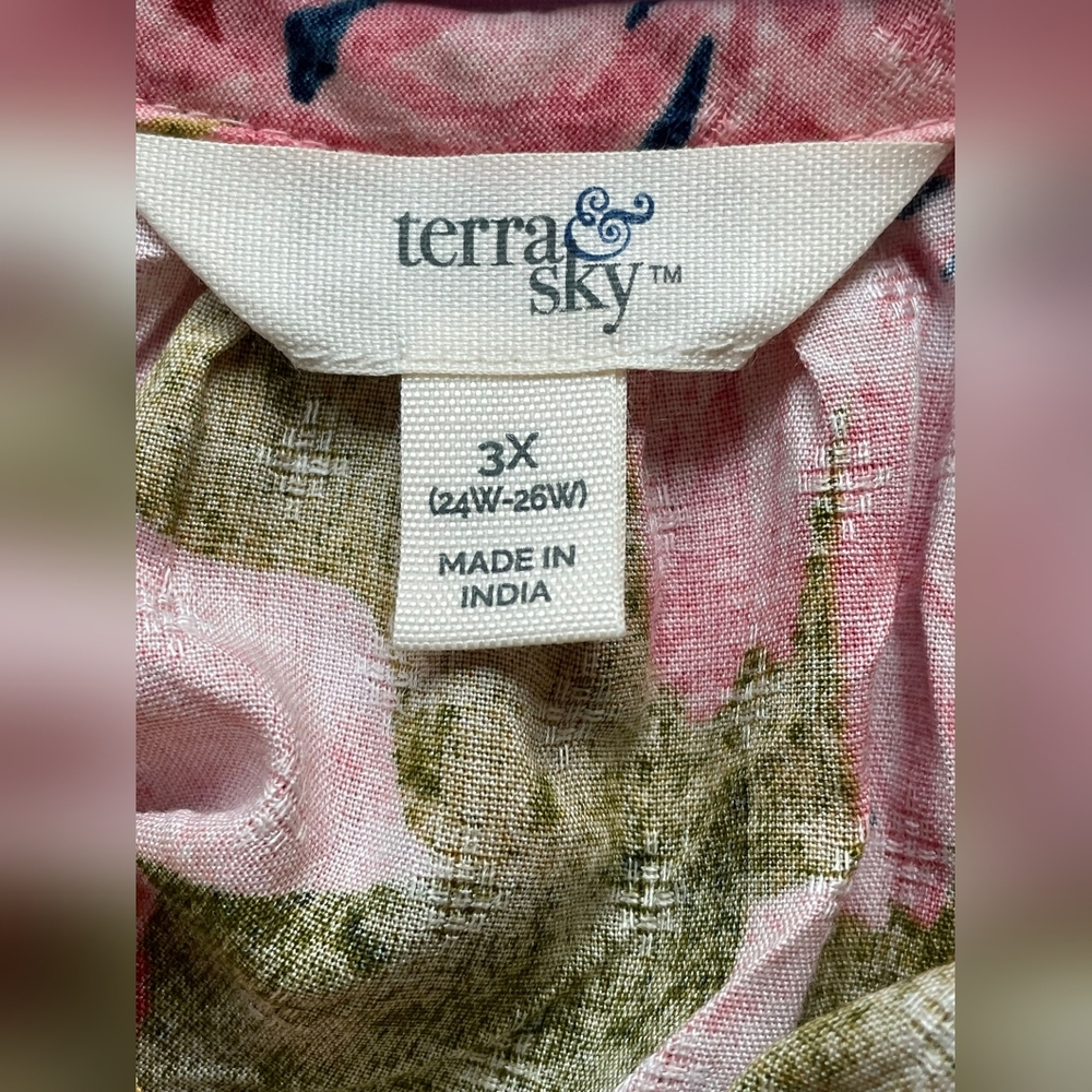 Terra & Sky Pink and Yellow Dolman Sleeve Sundress - Picture 6 of 7